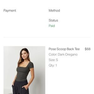 Dark Oregano Scoop Back Tee